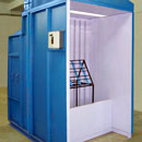 Dry paint booth